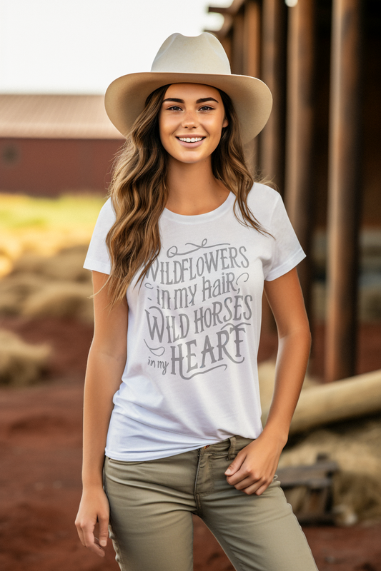 Wildflowers & Wild Horses  T-Shirt